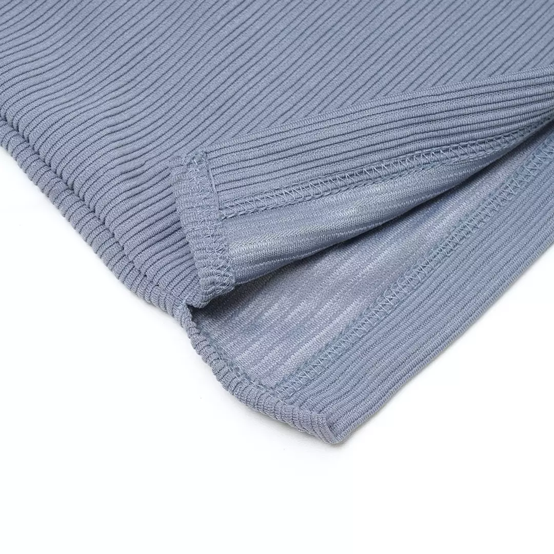 Stripes Texture Long Sleeve T-Shirt Blue