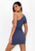 MISSGUIDED blue Recycled One Shoulder Ribbed Dress 9CF49AAF31E30FGS_1