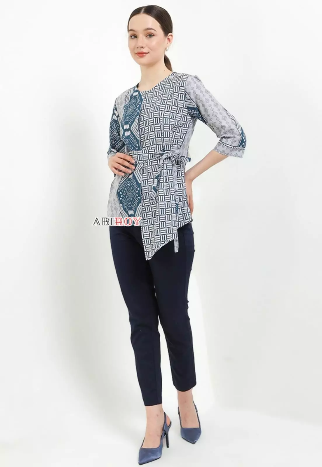 Blouse Batik Qinoman Premium Slimfit Elegant NLN