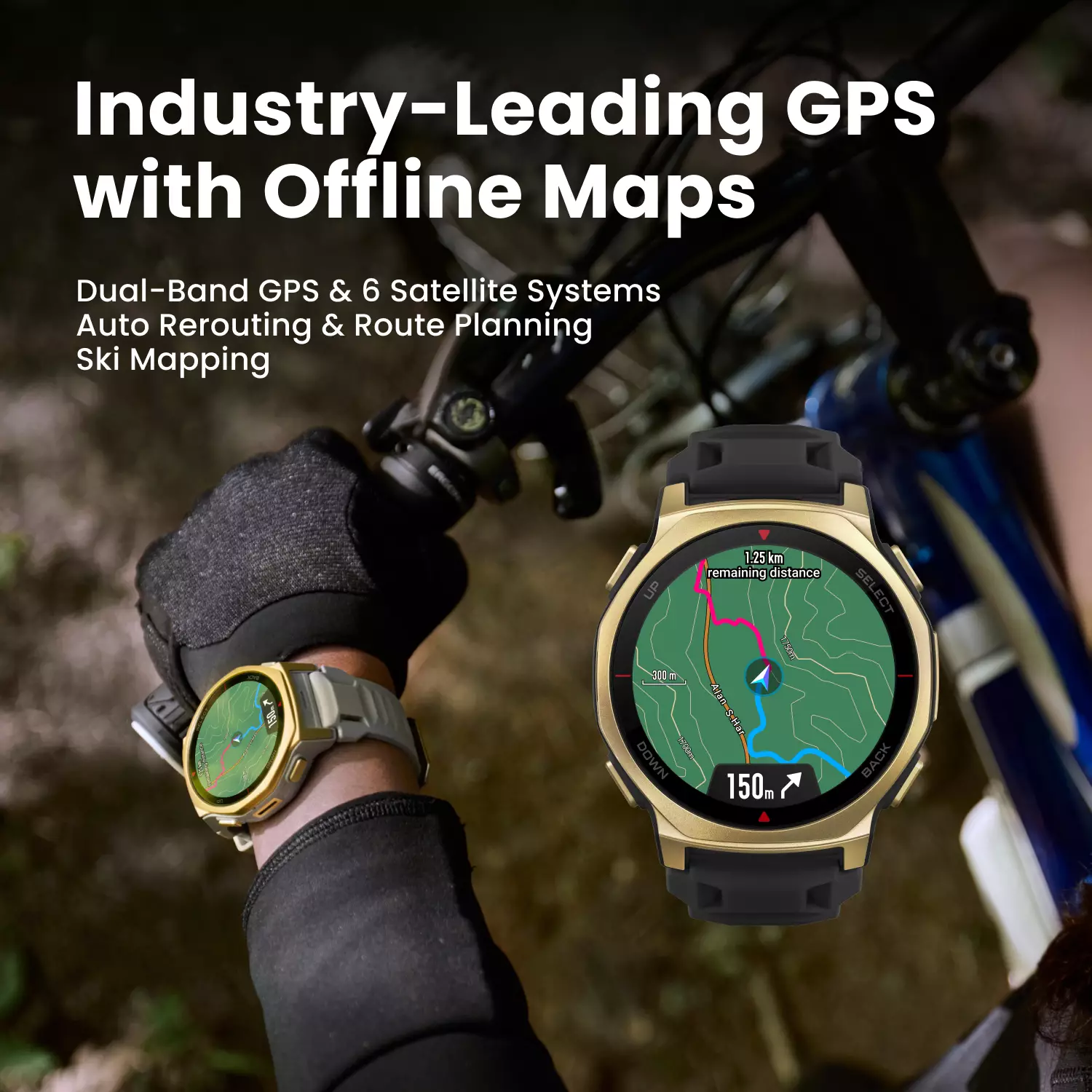 Amazfit T-Rex 3 Pro 44mm Tactical Black | Smartwatch Outdoor GPS | 1,32" AMOLED Sapphire Glass | 17 Days Battery | 180 Sport Modes 