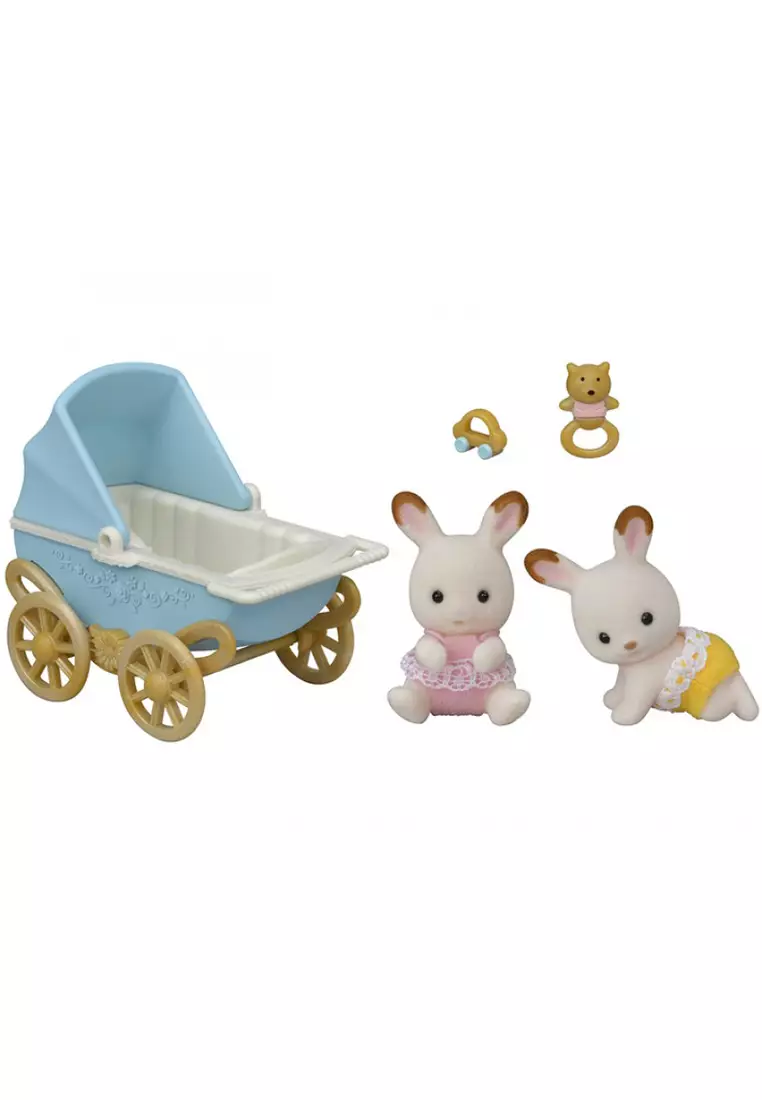 Sylvanian Families Chocolate Rabbit Twins Set (with stroller) 2023, Buy  Sylvanian Families Online
