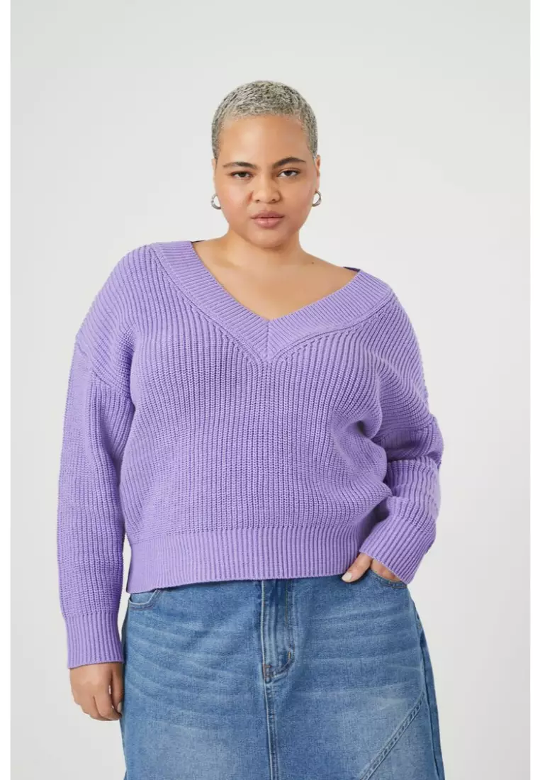 Forever 21 ribbed v neck top hot sale