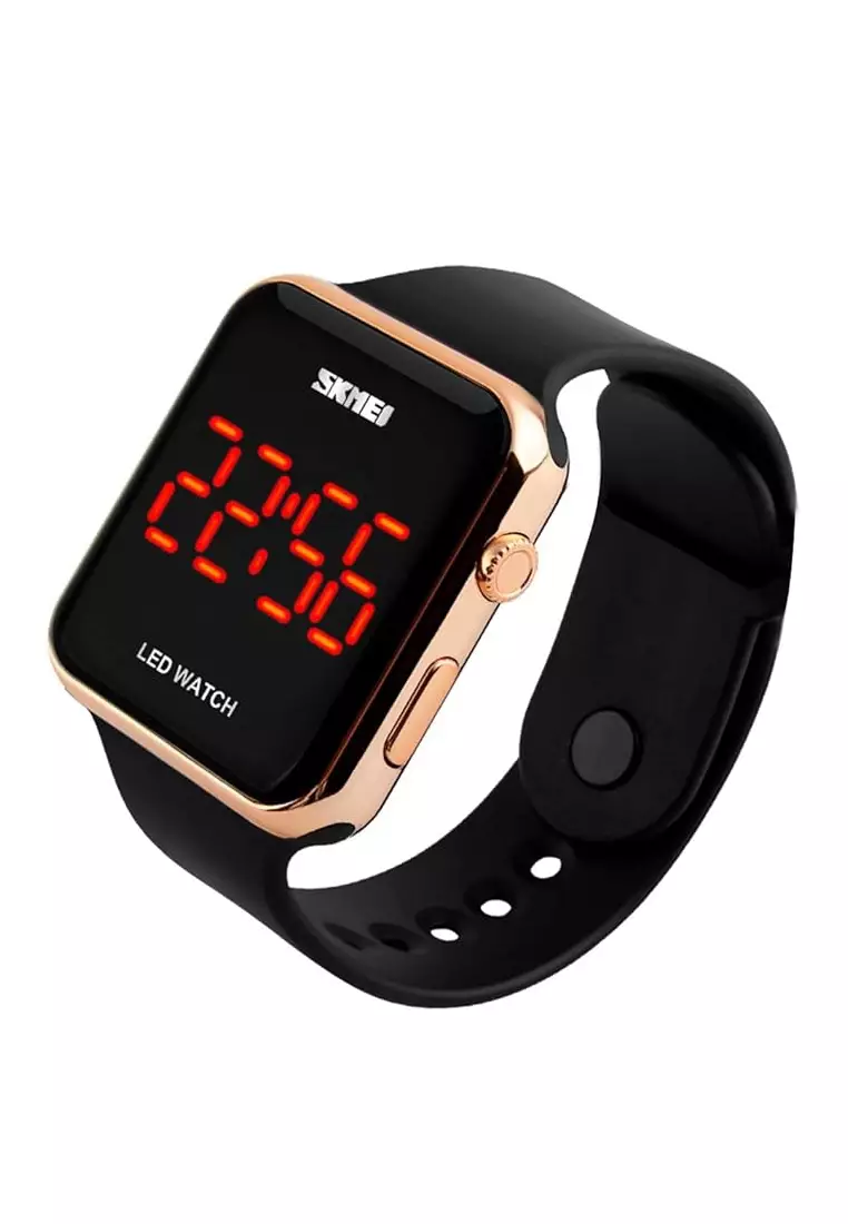 Jam Tangan Digital Pria LED Display Material Silicone Waterproof ORIGINAL