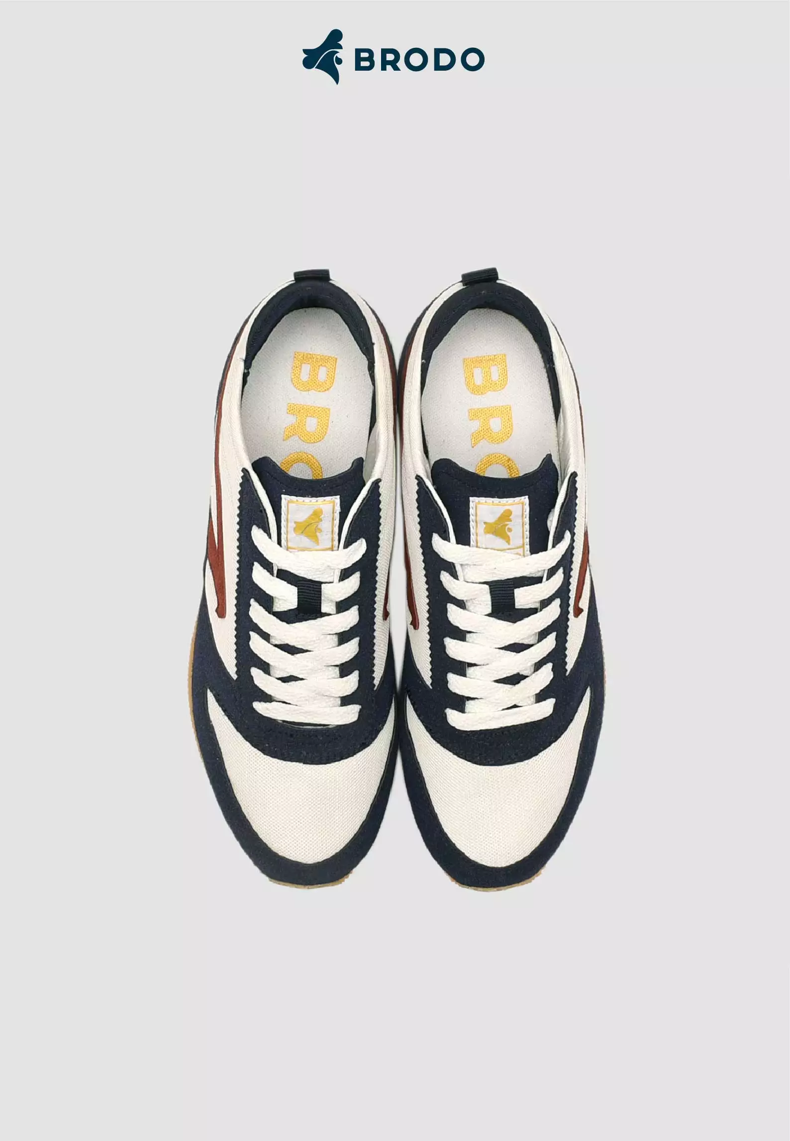 BRODO - Sneakers Tizano White Navy Maroon GS
