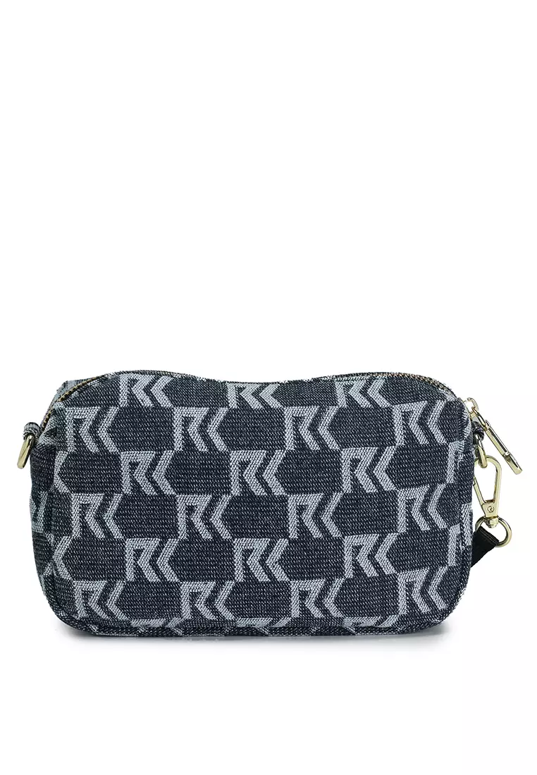 Denim Fabric Wristlet Pouch