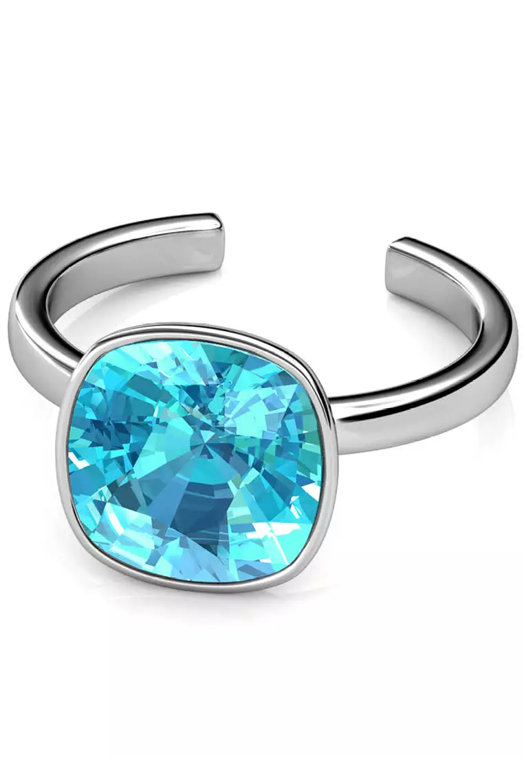 Amethyst Ring Blue WG - Cincin Crystal by Her Jewellery