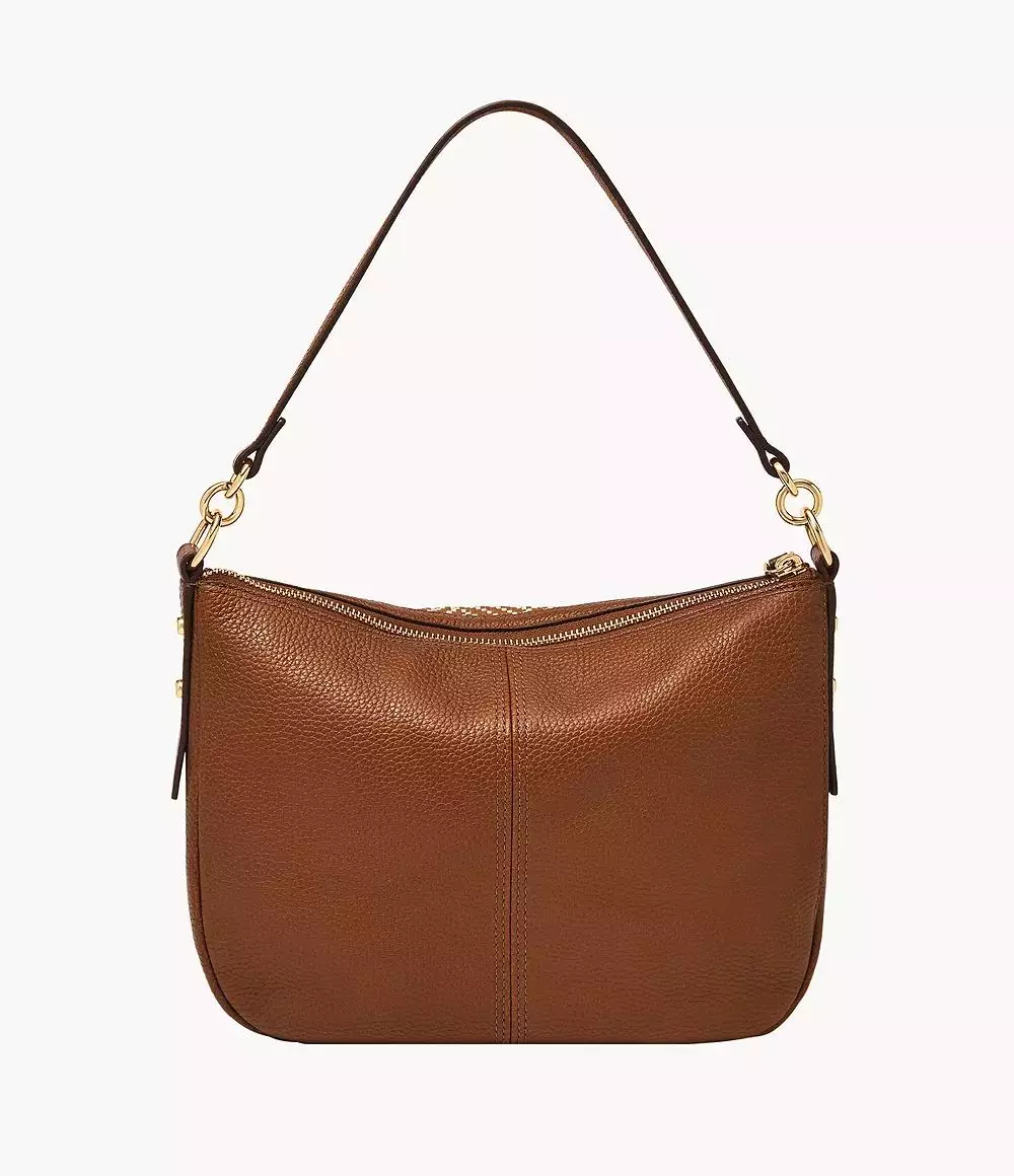 Fossil Jolie Leather Crossbody Bag Saddle Woven Neutral Tas Selempang Wanita ZB11199-994