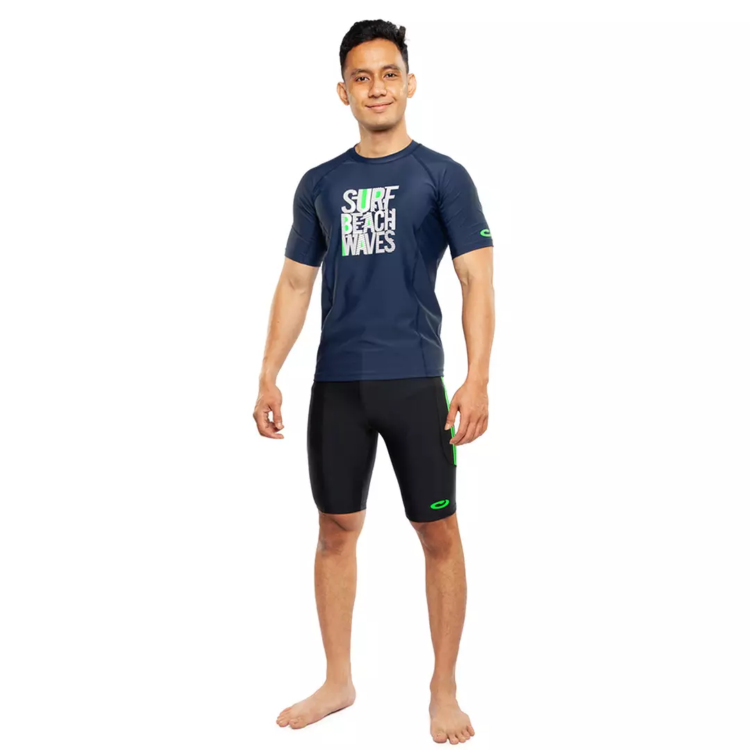 Baju Renang Pria Lengan Pendek  Mens Rash Vest Short Sleeve  Opelon