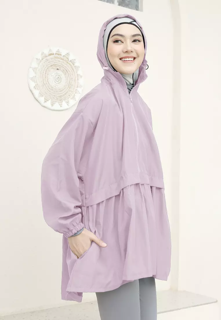 Zelena - Archie Sports Jacket | Jaket Olahraga Wanita Ruffle - Lilac Purple