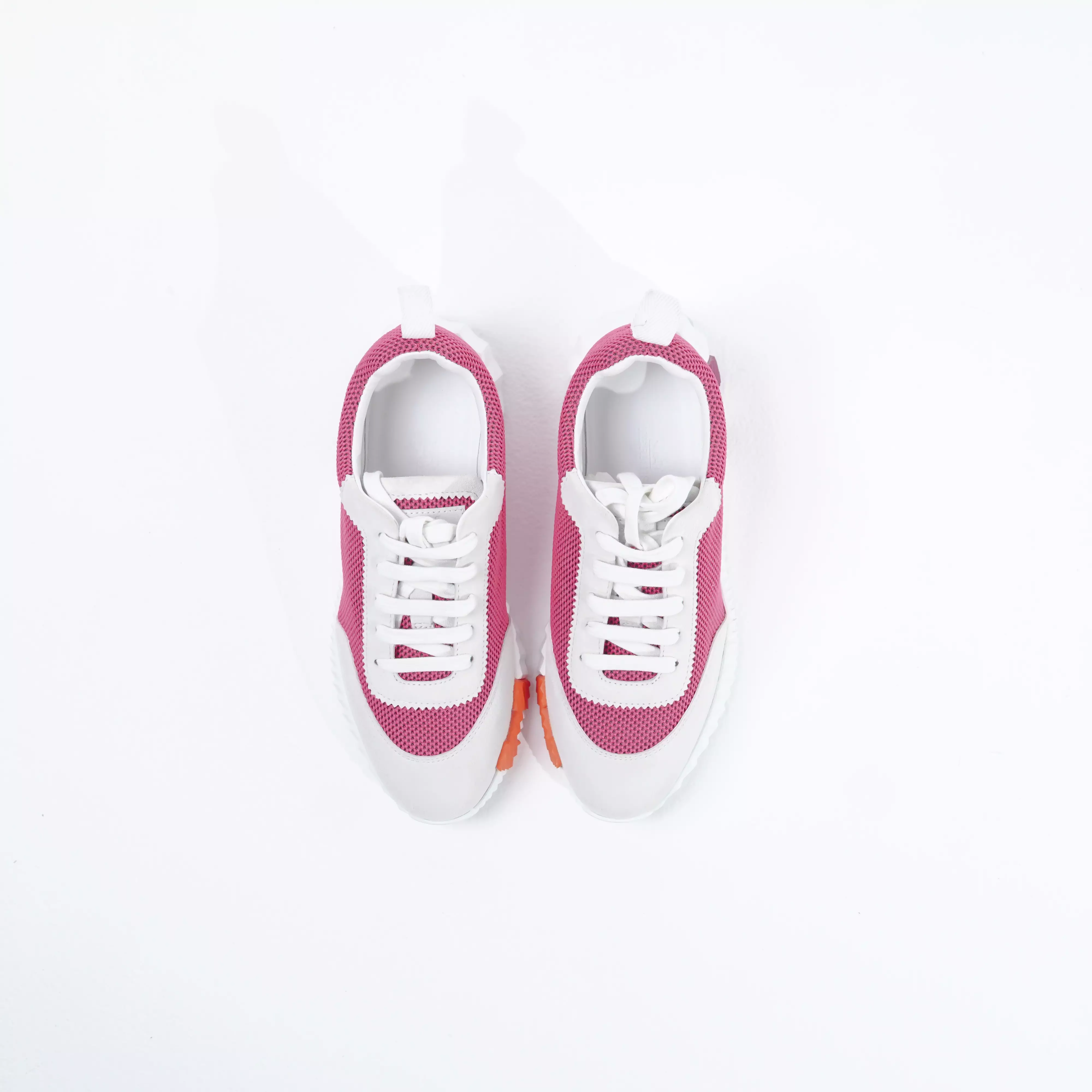Sepatu HERMES BOUNCING PINK WHITE SNEAKER 100% ORIGINAL