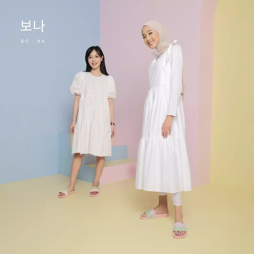 Sandal Wanita Cogen Bona Series - Pink - Green