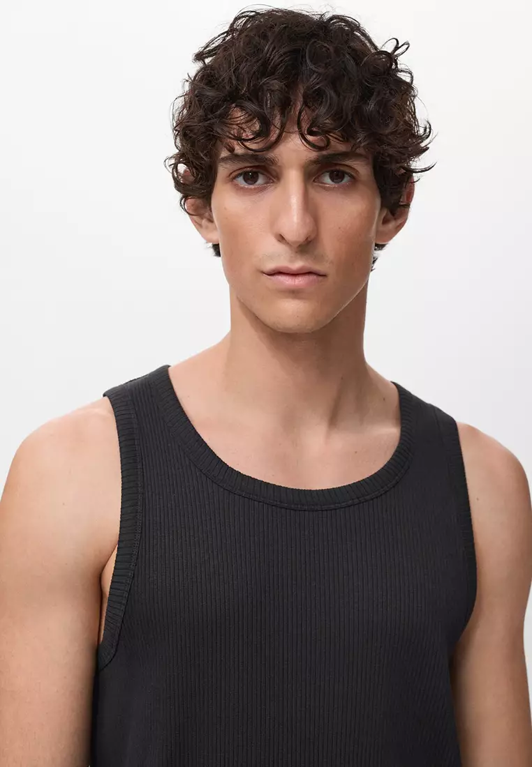 Slim-Fit Ribbed Tank Top