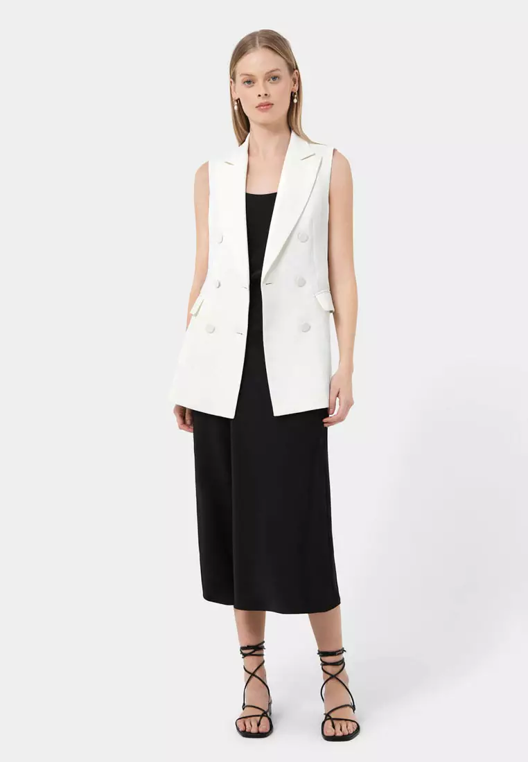 White longline vest outlet