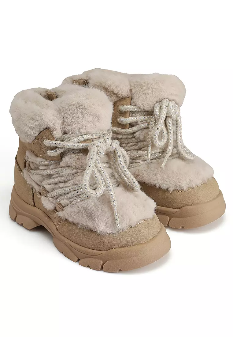 Buy ZARA Faux Shearling Boots 2025 Online | ZALORA Philippines