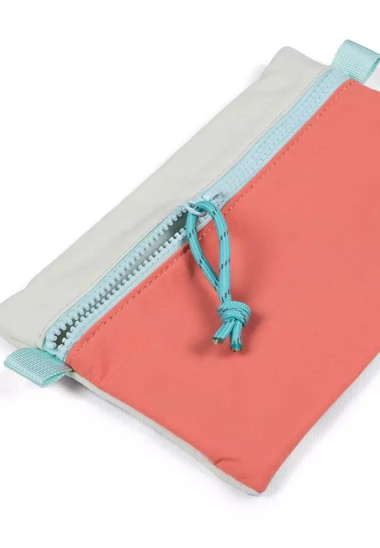 Crossing Tessa Colour Block Pouch Large - Coral/White Beige