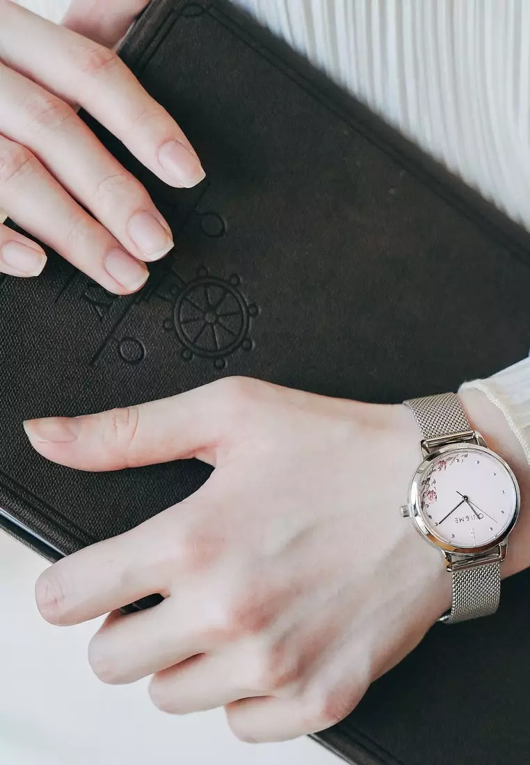 [Sustainable Watch] Oui & Me Fleurette 32mm Women's Metal Band Quartz Watch ME010376
