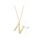 Glamorousky silver 925 Sterling Silver Plated Gold Fashion Simple Alphabet N Pendant with Necklace F4305AC4A612CFGS_2