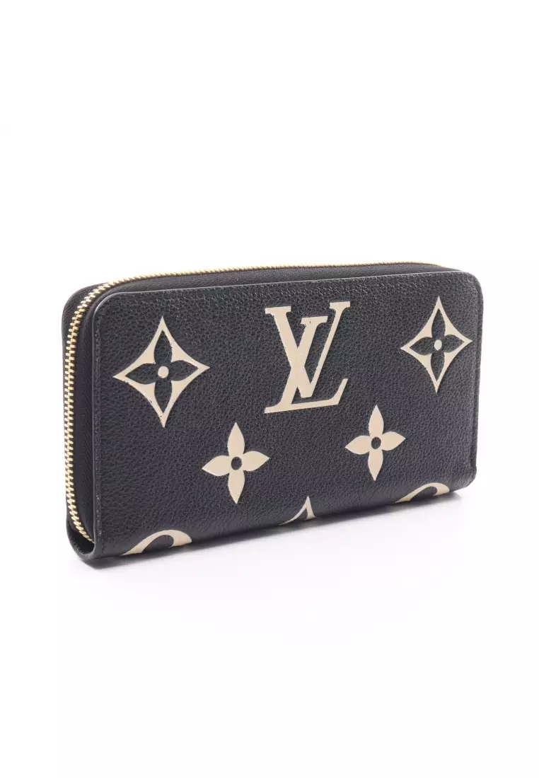 Buy Louis Vuitton Pre-loved LOUIS VUITTON zippy wallet bicolor monogram  Empreinte round zipper long wallet leather black beige Online