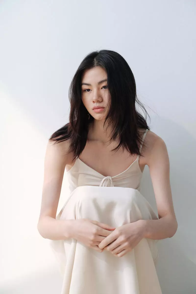 Drawstring-detail dress