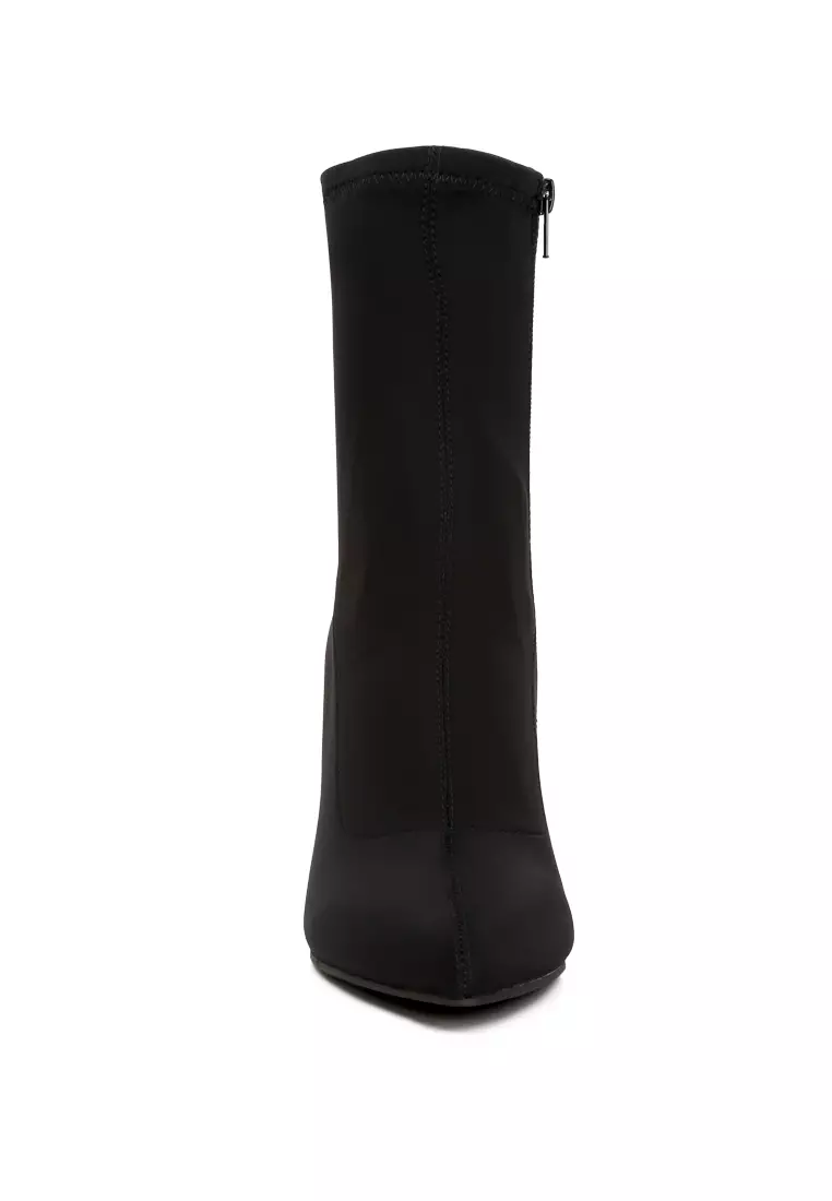 Buy London Rag Zudio Solid Mid Heel Sock Boots In Black 2024 Online