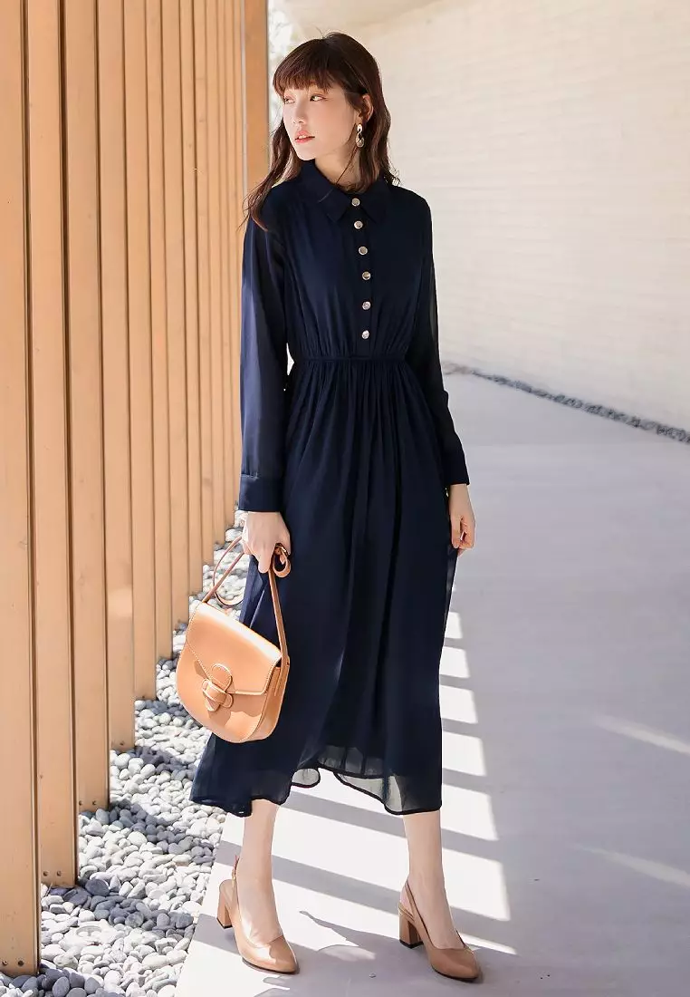 sachin and babi light blue dress Chiffon Maxi Dress Calvin Klein Printed Chiffon Gown Calvin Klein Women's  Printed Chiffon Wrap Dress Blue main image 1