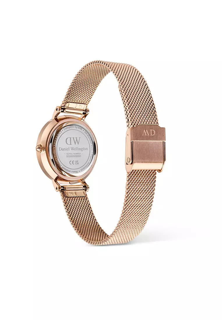 Petite 28mm Roman Numerals Date Melrose White Rose Gold Women Watch stainless steel watch DW Official Authentic Original