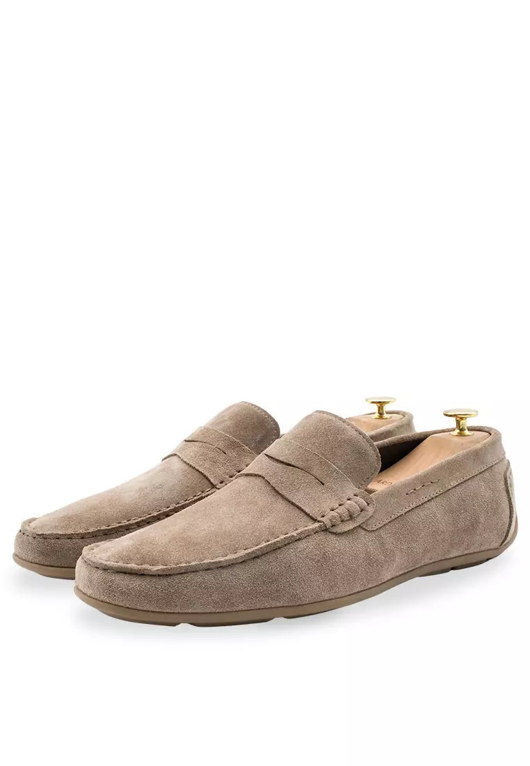 Gregores Sand Suede Penny Moccasins