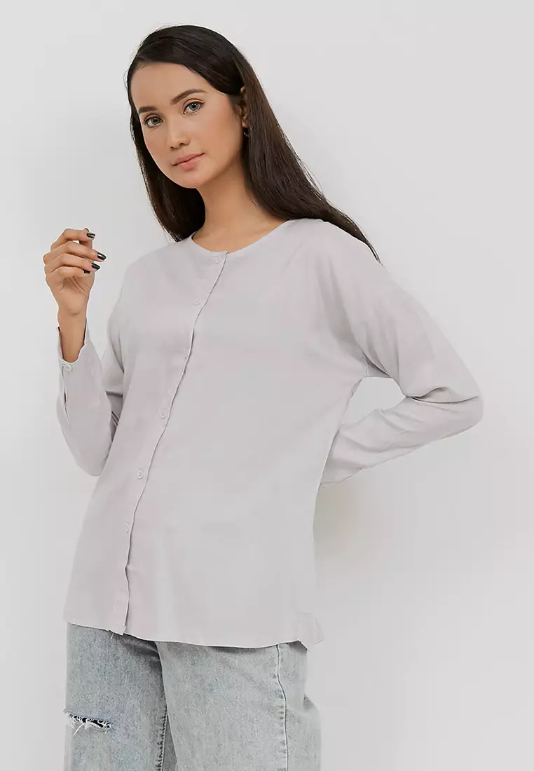 Phoebe Grey Blouse