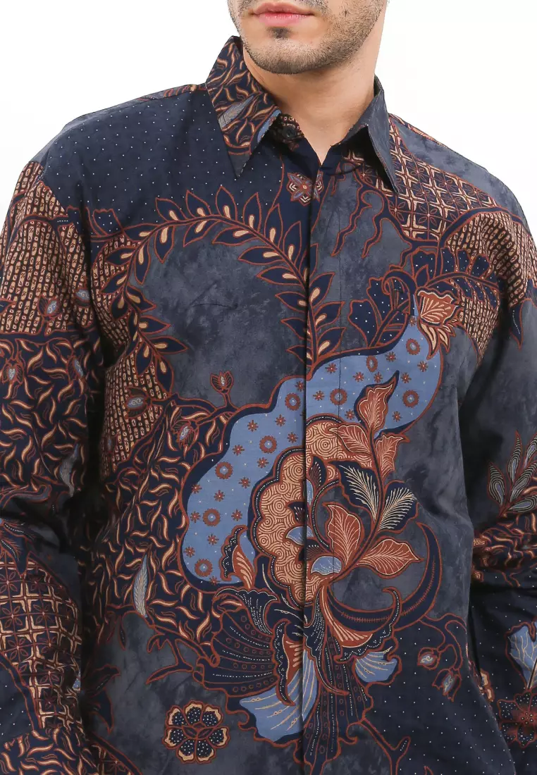 BATIK TALENTA EXCLUSIVE Lengan PANJANG BLUE DENIN PJ