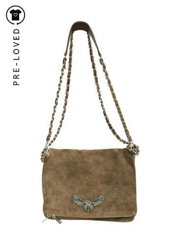 Buy Zadig Voltaire Pre Loved Zadig Voltaire Suede Foldable Bag