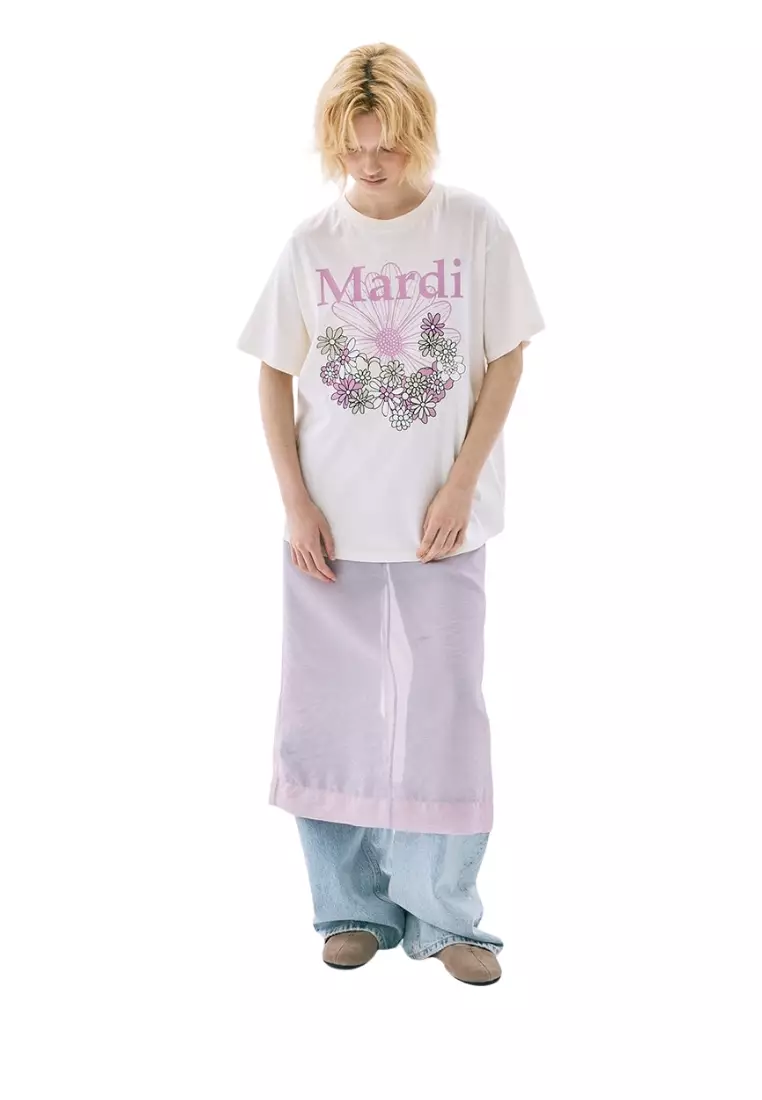 Tshirt Flowermardi Jardin - Cream Pinklavender