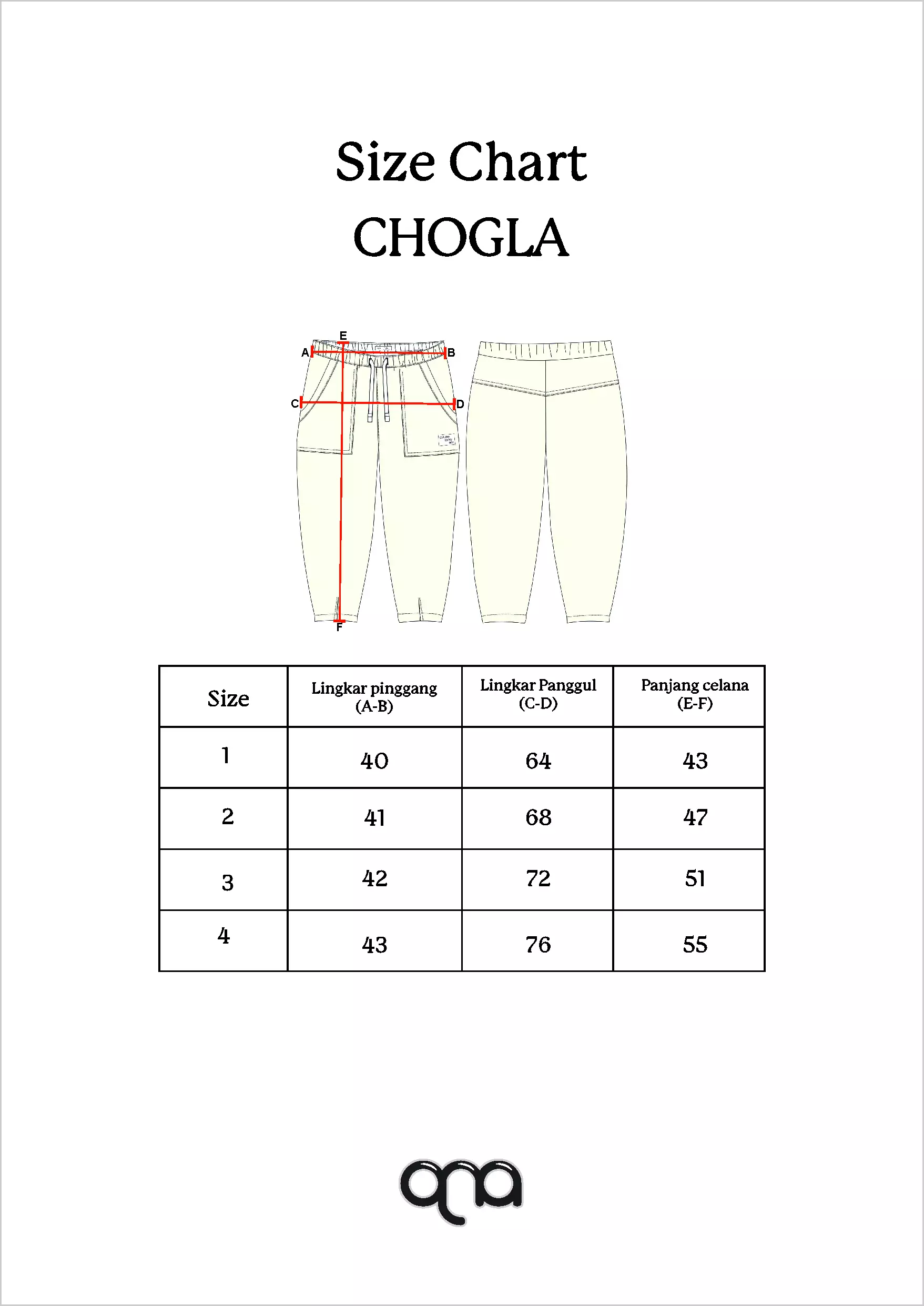 Qna Boy Chogla Celana Panjang Katun Anak Cream