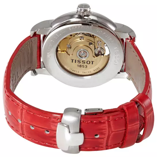 Jual Tissot T-Classic Automatic Mother of Pearl Dial Red Leather
