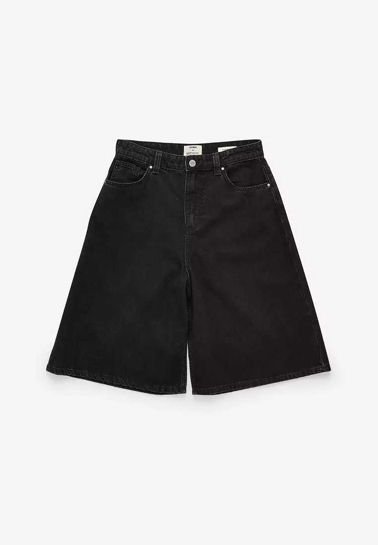 Lyocell Wide Denim Jorts