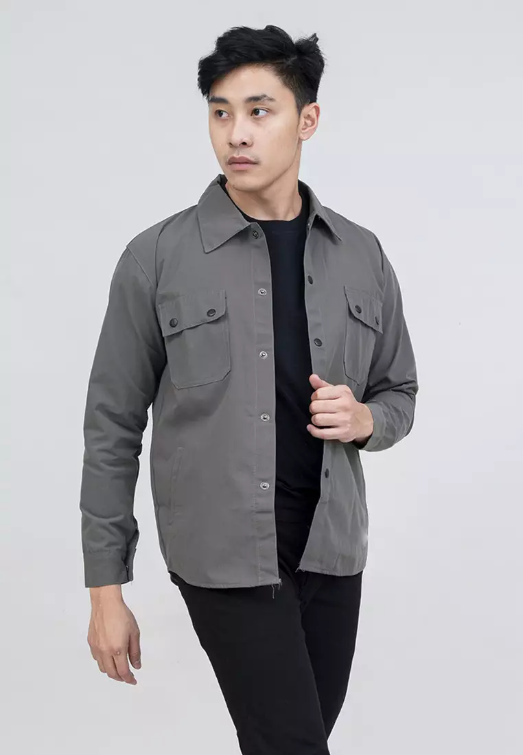 houseofcuff jaket parka abu tebal pria unisex strong n fearless