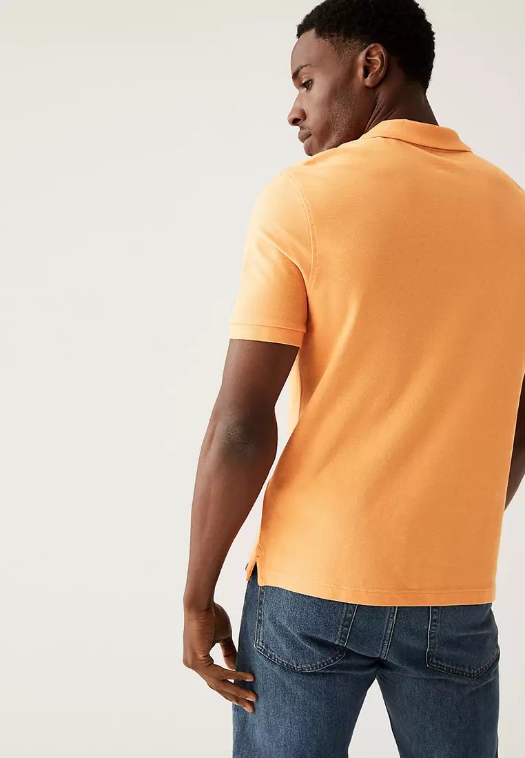 Pure Cotton Pique Polo Shirt