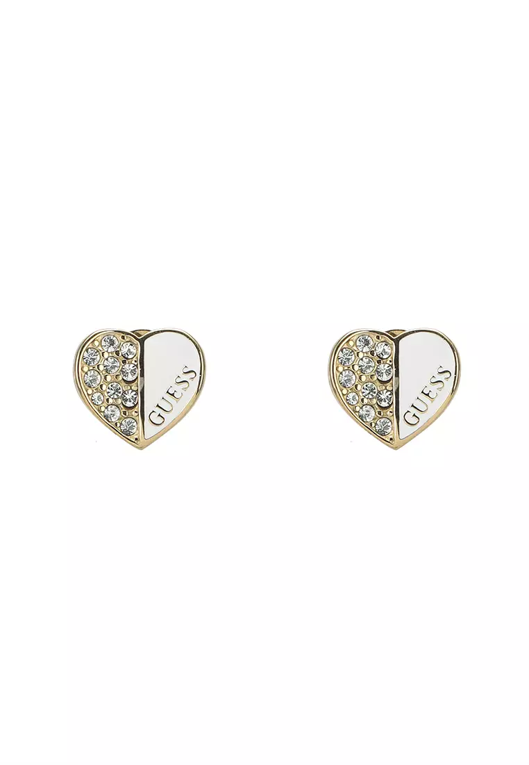 Gold guess earrings outlet