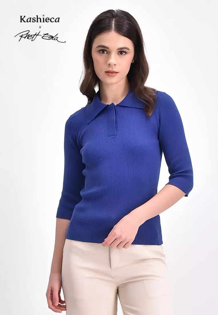 Buy Kashieca Kashieca x Rhett Eala Women's Elbow Sleeve Polo Shirt 2024 Online ZALORA Philippines