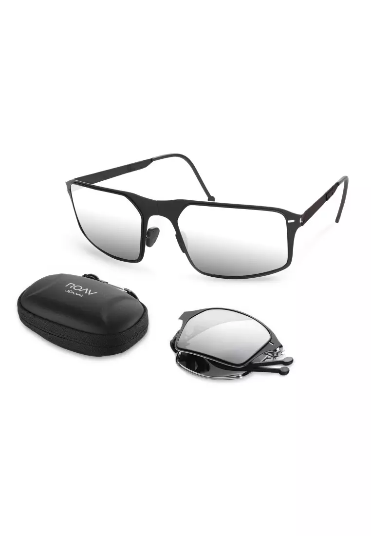ROAV超輕極薄摺疊式太陽眼鏡 Arrow Z001 Matte Black / Silver Mirror 13.61