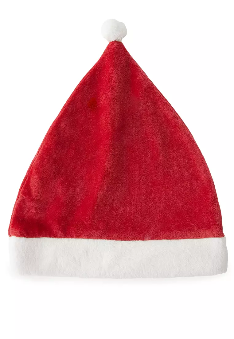 Christmas Hat with Pompom Appliqué