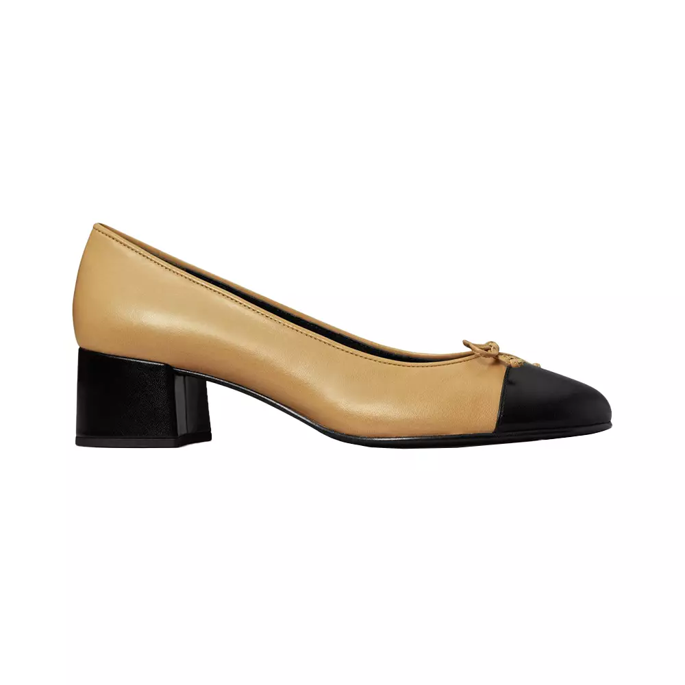 Cap-Toe 45 Pumps Ginger Mousse / Perfect Black