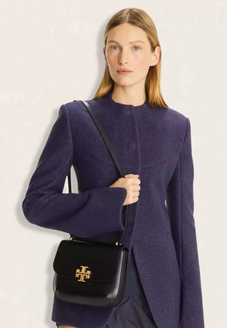 Tory Burch Eleanor Slim Saddle Bag Black