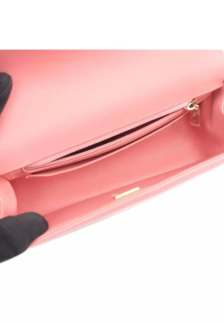 Pre-Loved Chanel Mini Cc Patent Camellia Flap