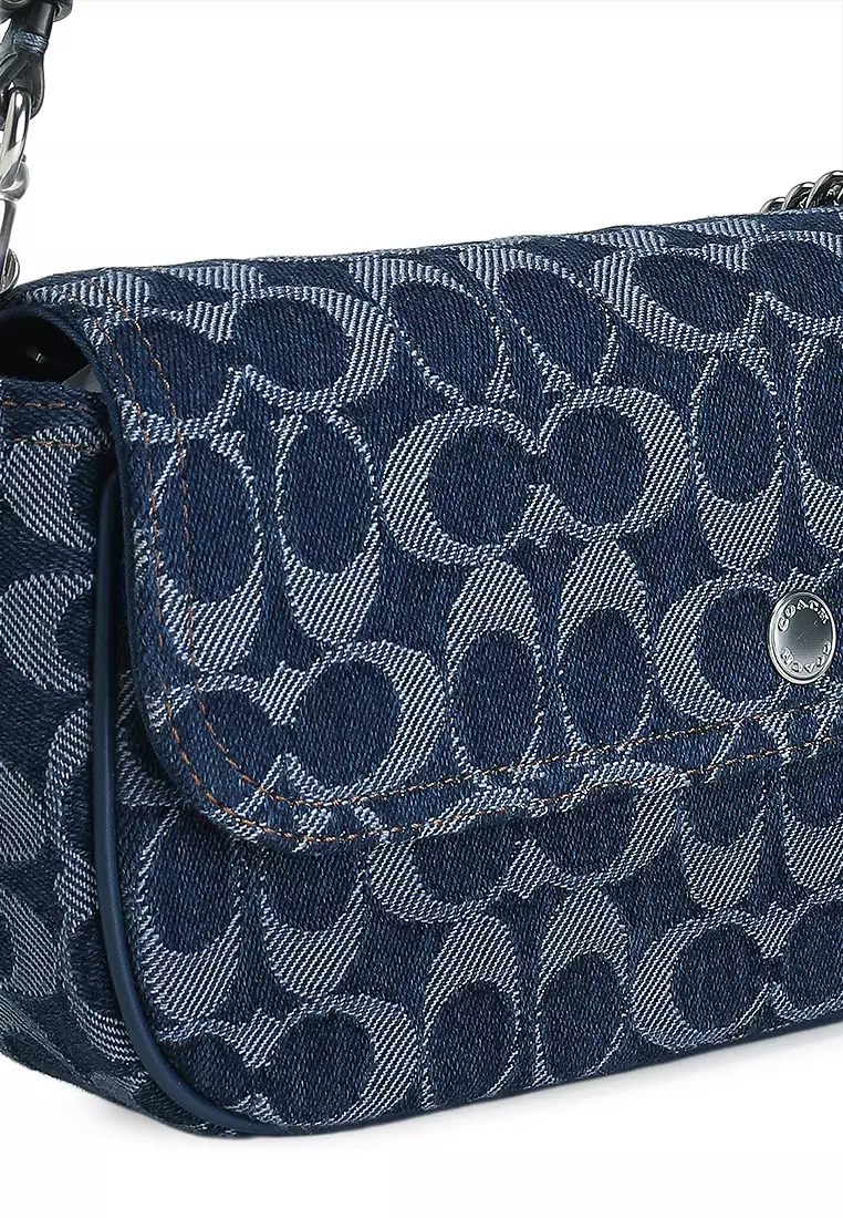 Brook Flap Chain Bag In Signature Denim (ct)