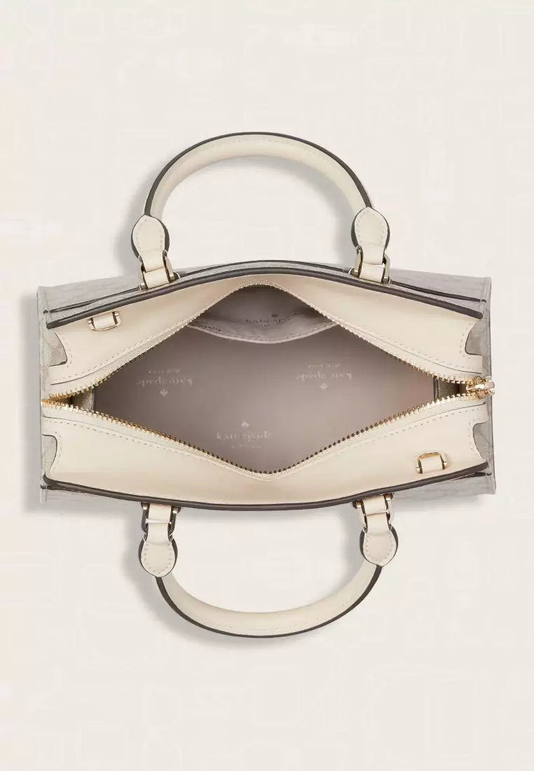 Kate Spade Signature Spade Flower Small Satchel Dark Beige Multi