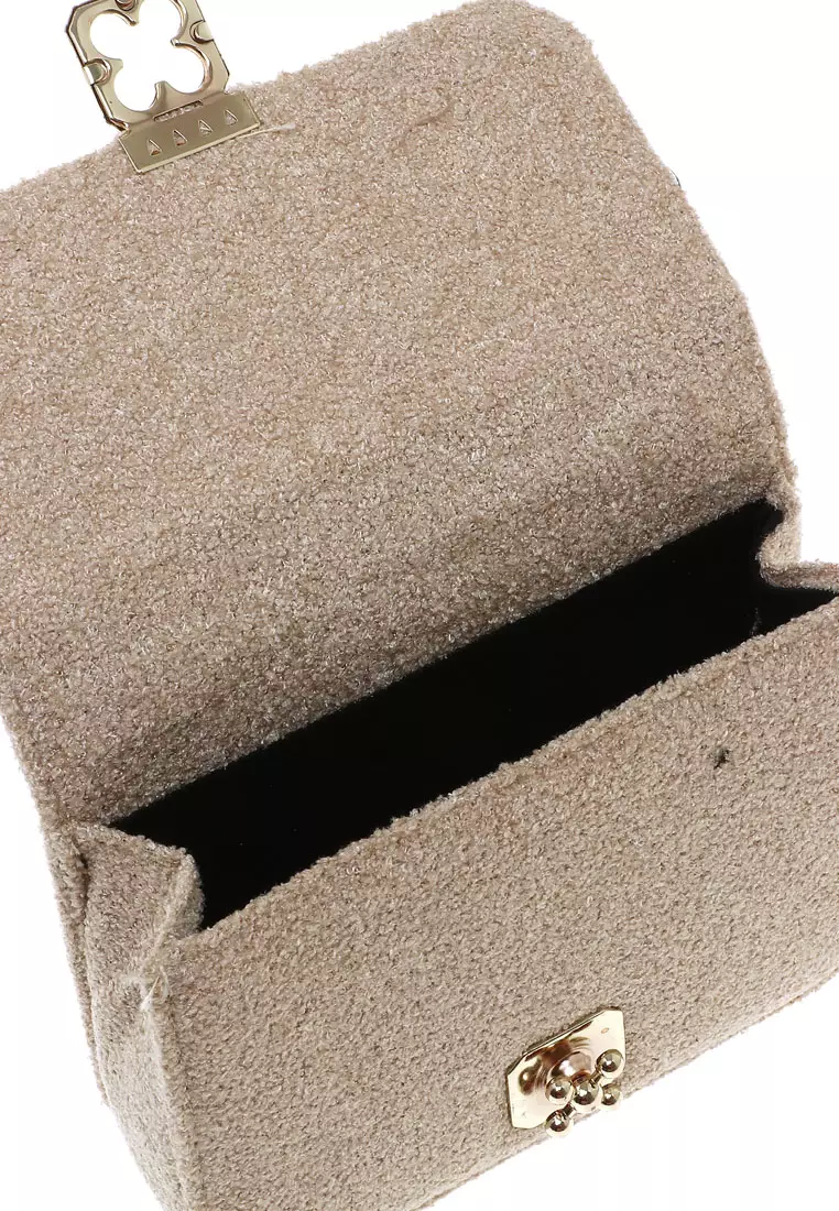 Anxar Slingbags Wanita Tali Rantai Design Casual Premium Quality - Cream