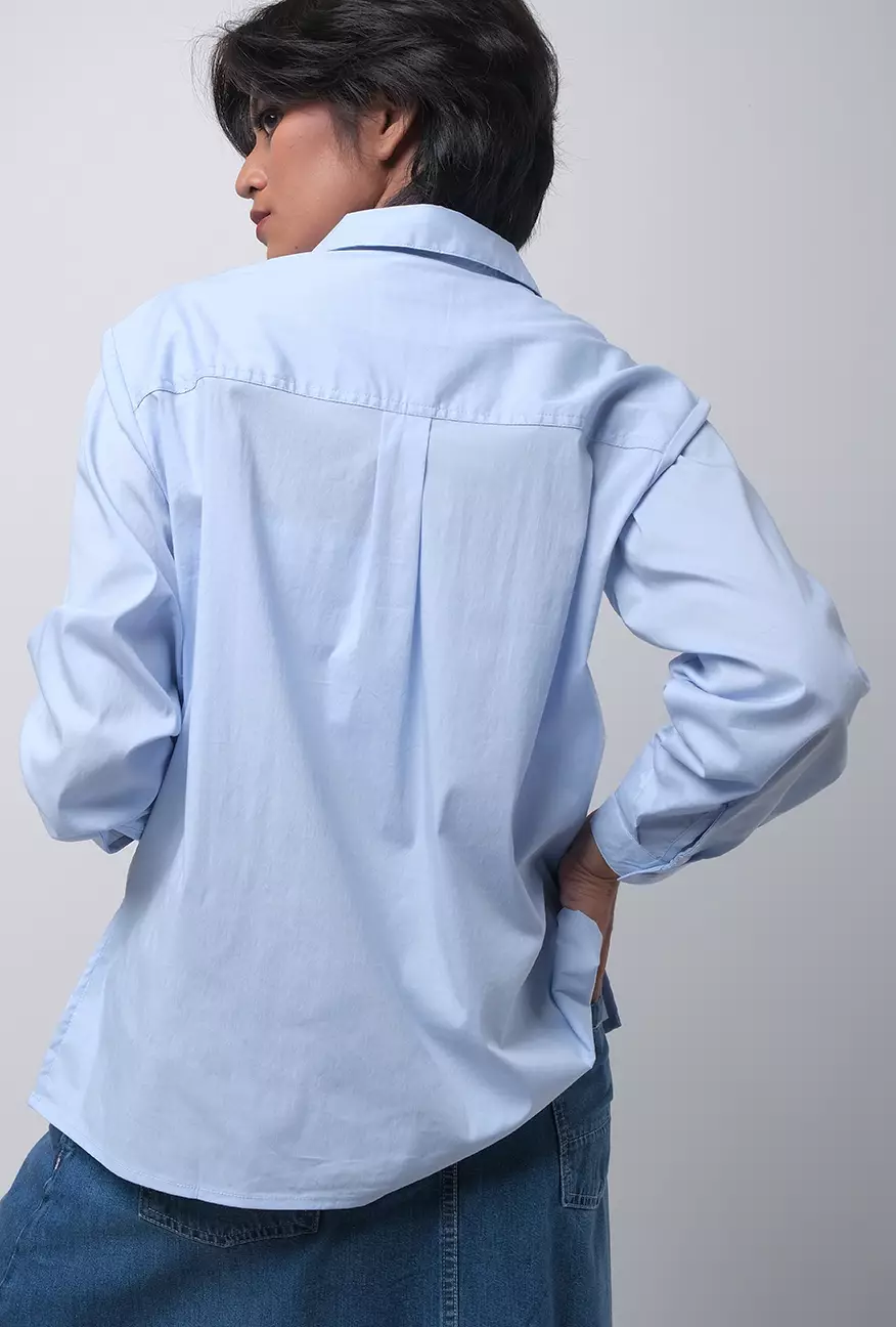 Kemeja Wanita Myla Baby Blue