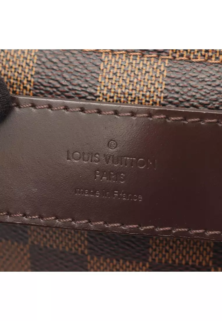 Pre-Loved Louis Vuitton Shelton GM Damier  ebene Shoulder bag PVC leather Brown