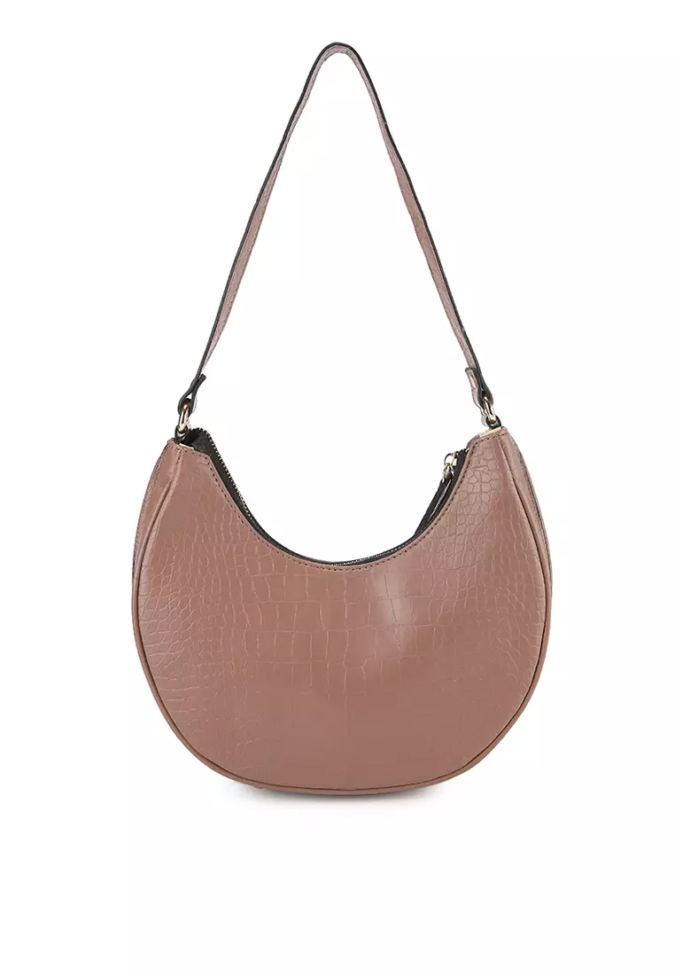 Luna Shoulder Bag Tas Bahu Wanita denganÂ KulitÂ Croco