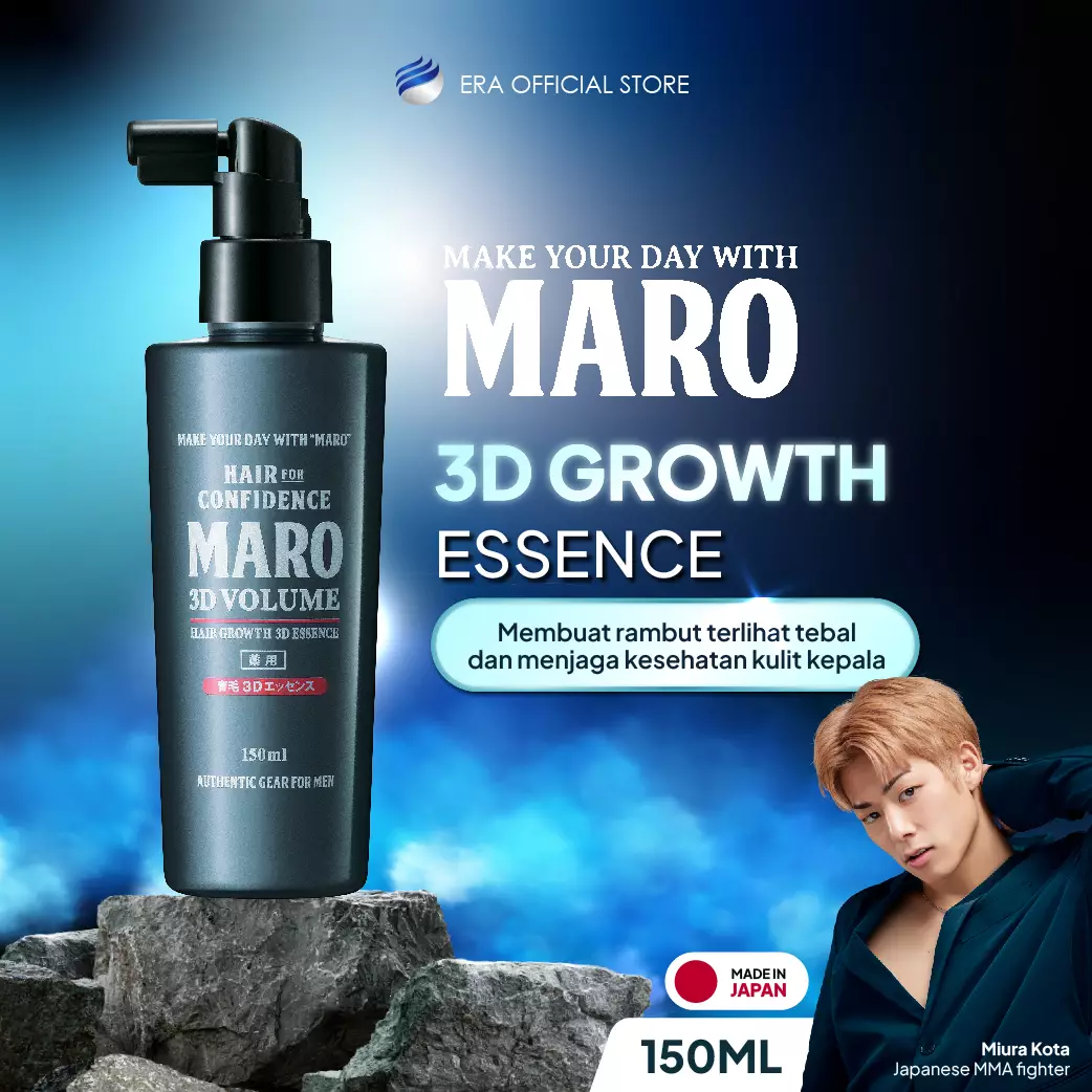 MARO 3D Volume Hair Essence 150ml - Essence Tonik Rambut Rontok dan Tipis